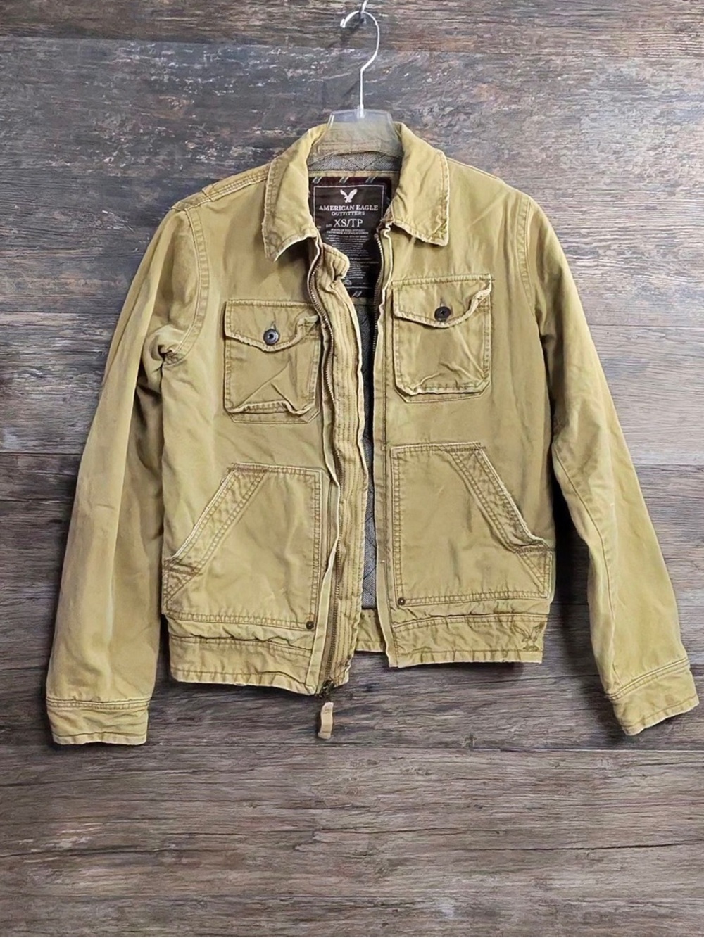 American Eagle Outfitters Khaki Military-Style Field Jacket